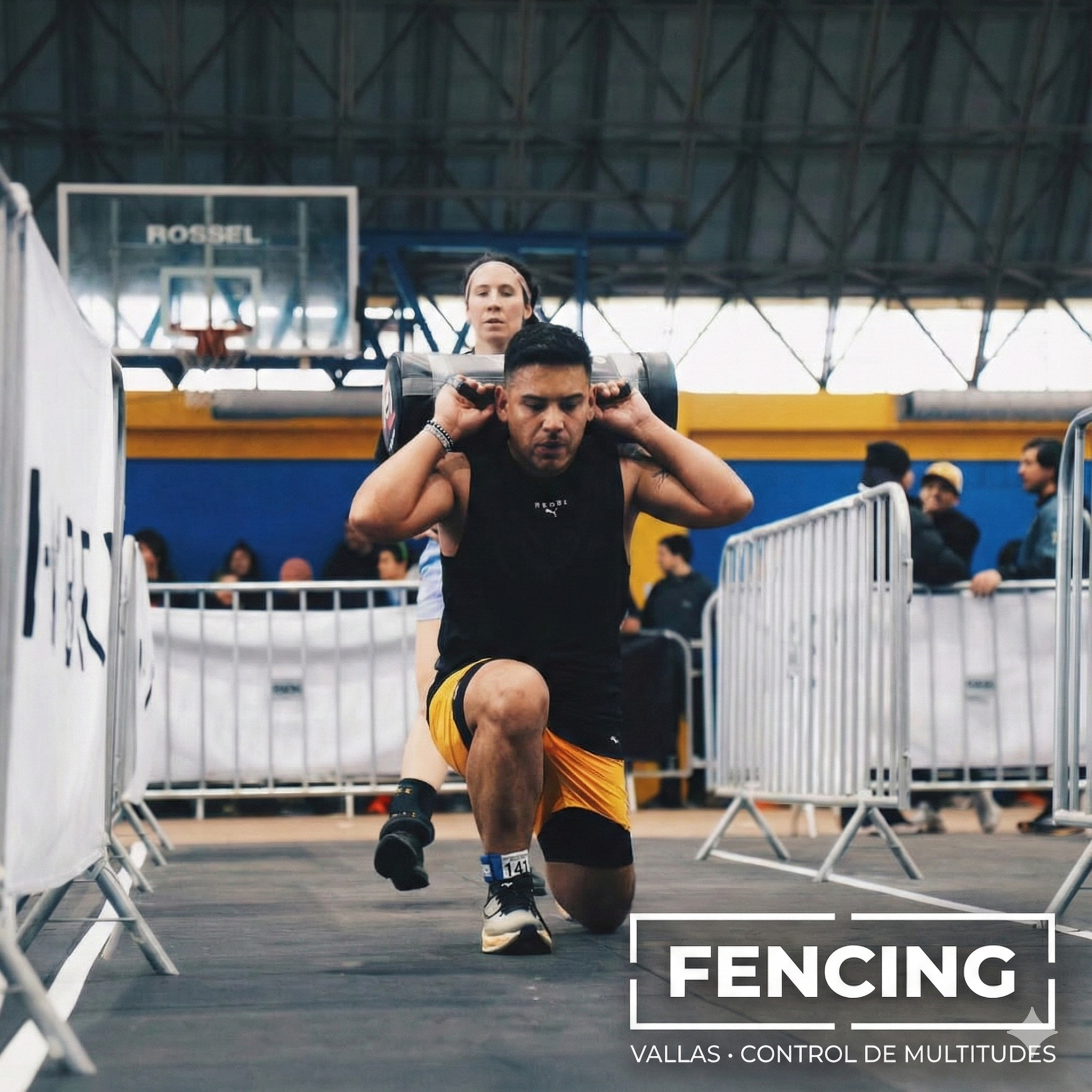 Vallas peatonales organizando flujos en feria urbana